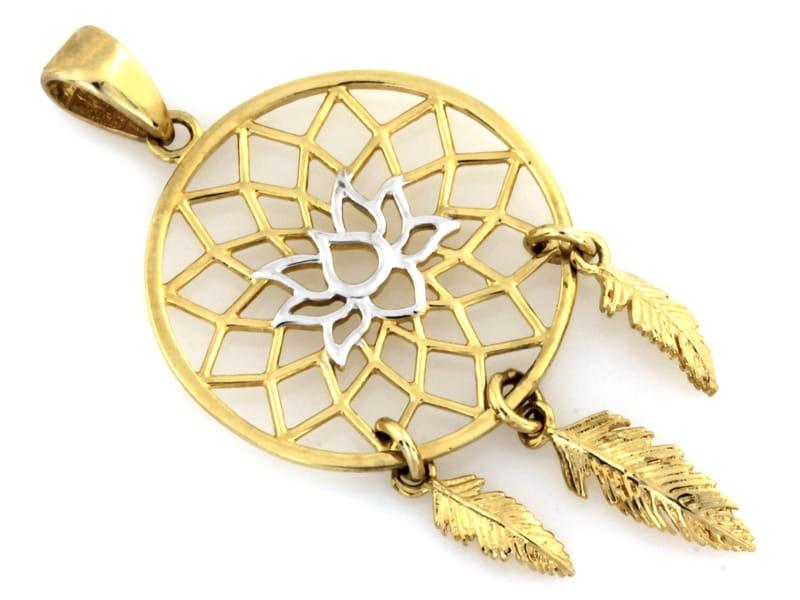 Zawieszka złota łapacz snów ZZ3967