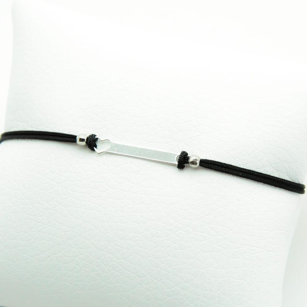 Bransoletka srebrna blaszka z sercem SB0892