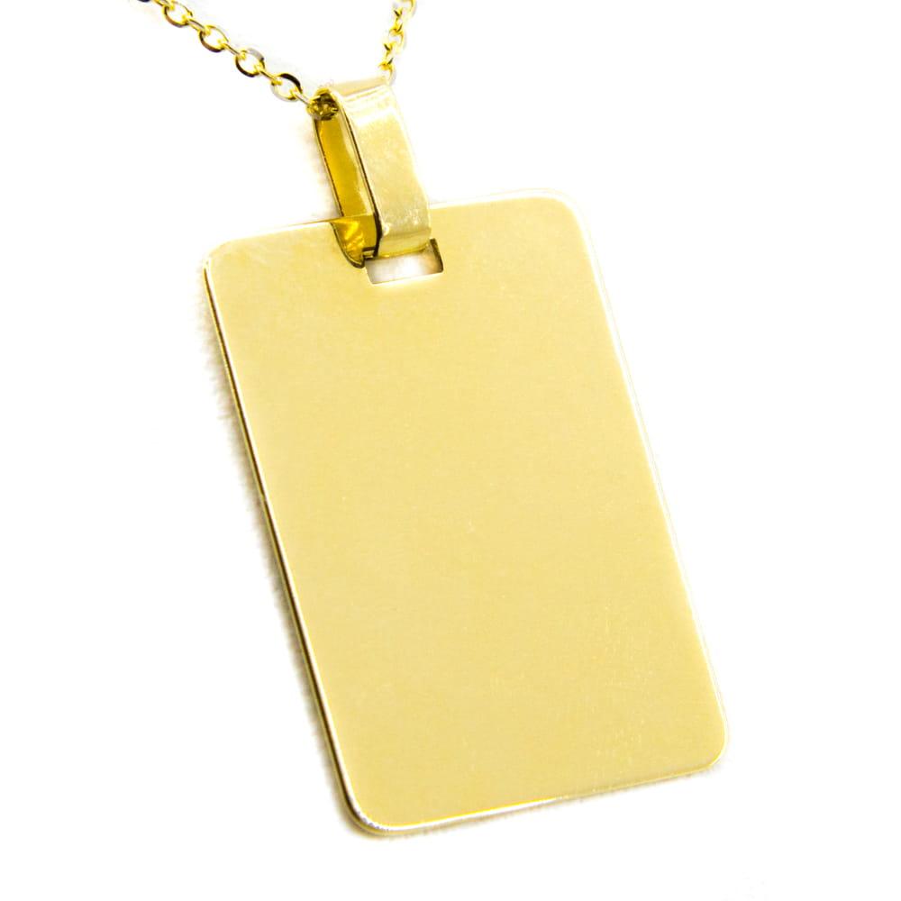 Zawieszka złota duża blaszka pod grawer ZZ2776